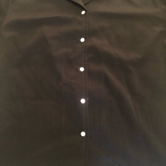 Travel Smith Black Collared Shortsleeve Buttondown - Picture 2 of 4